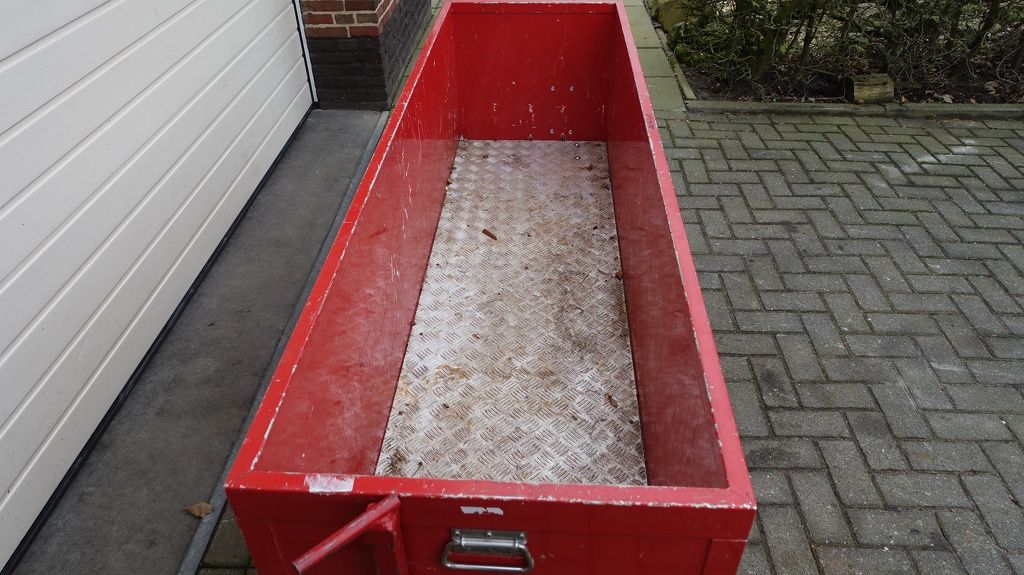 Bak/kist op zwenkwielen