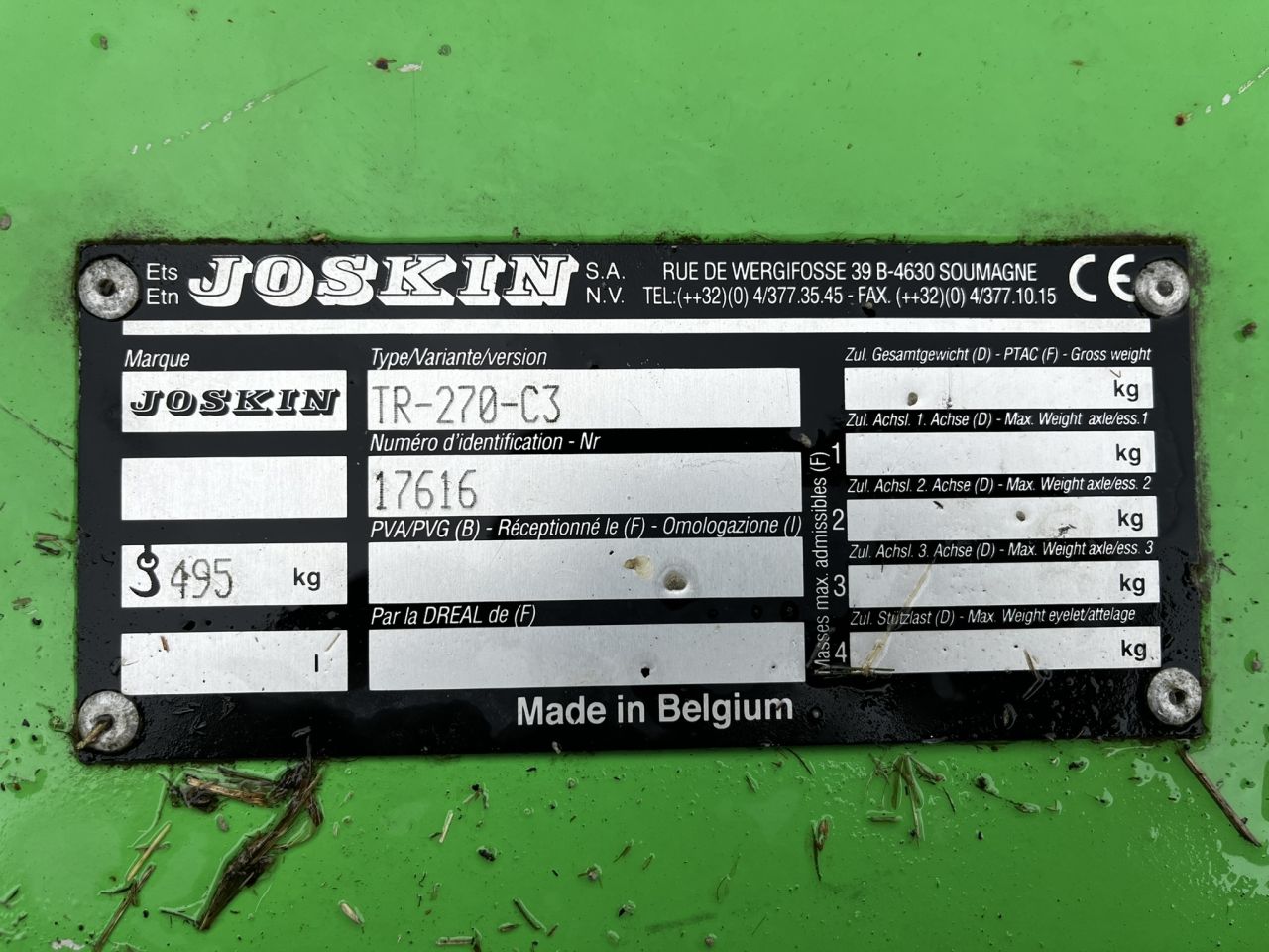 Joskin Weidebloter 270 cm marge