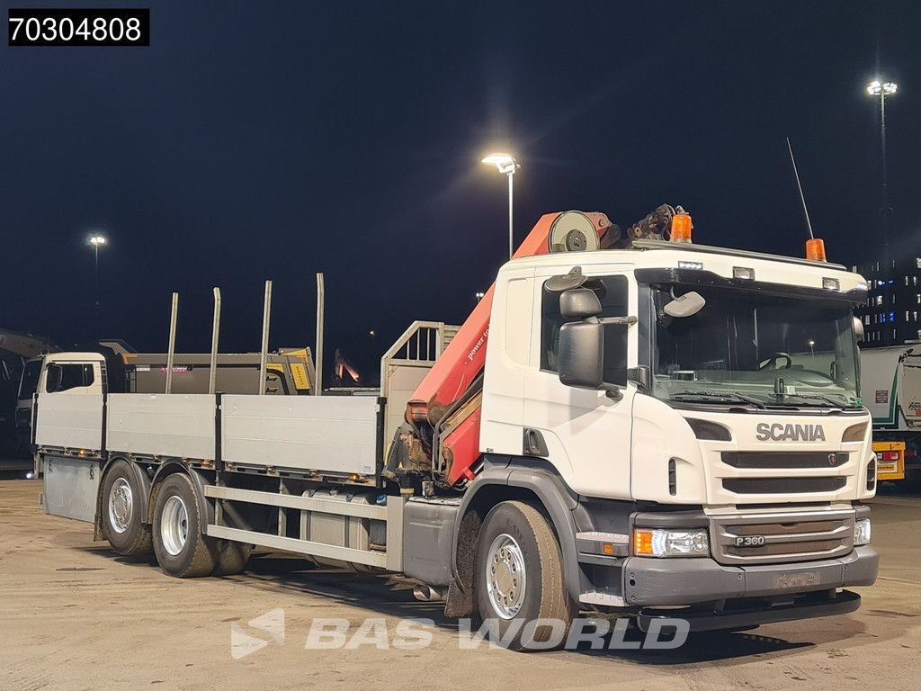 Scania P P360 6X2 HMF 1820-K4 Kran Crane Lift+Steering Axle Air Suspension Euro 6