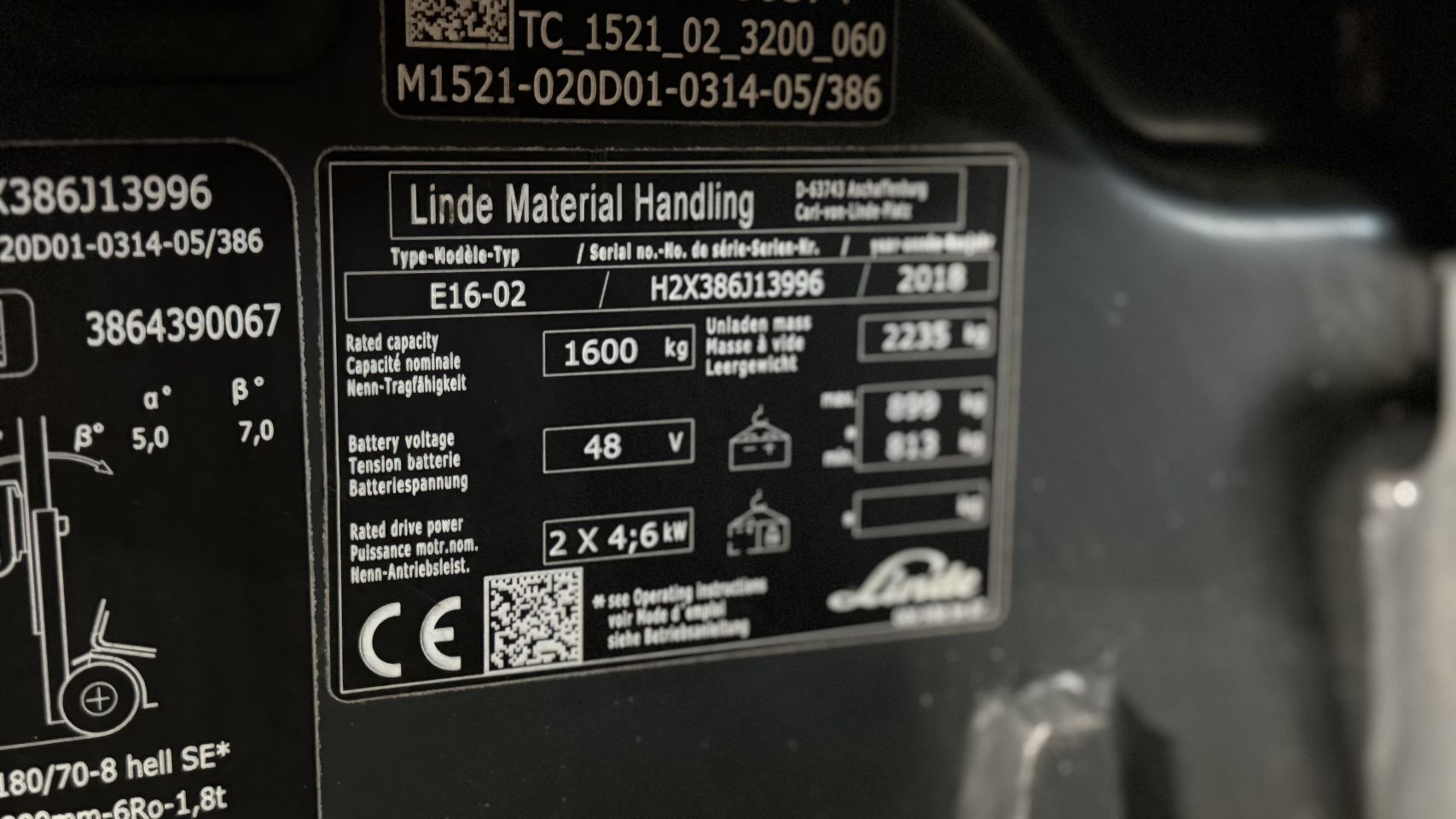 Elektrische heftruck Linde E16-02, Zeer netjes! Freelift