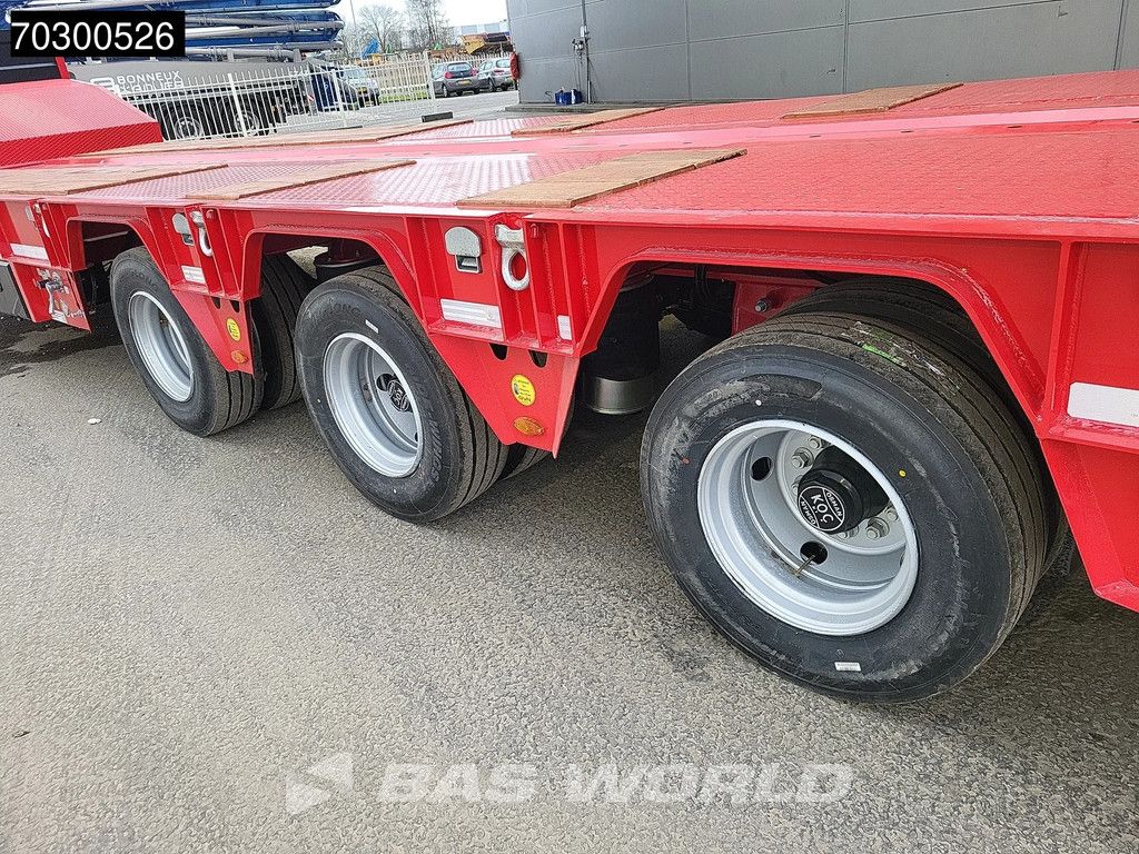 GVN Lowbed 3 axles NEW! Lift + Steering Axle Hydraulic Foldable Ramps