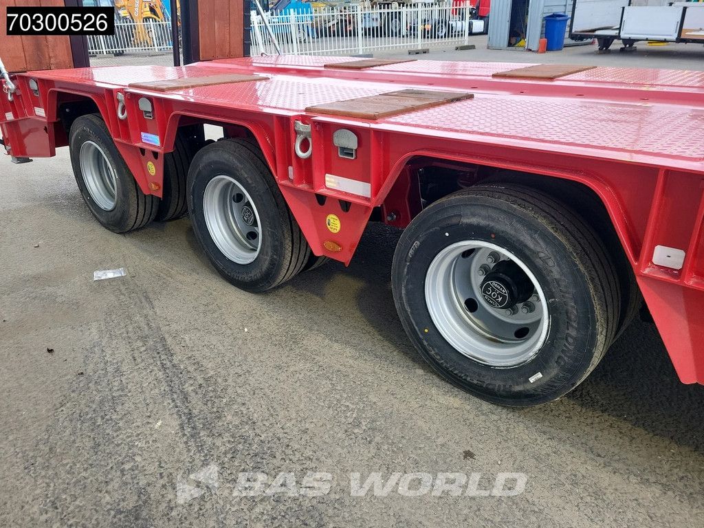 GVN Lowbed 3 axles NEW! Lift + Steering Axle Hydraulic Foldable Ramps