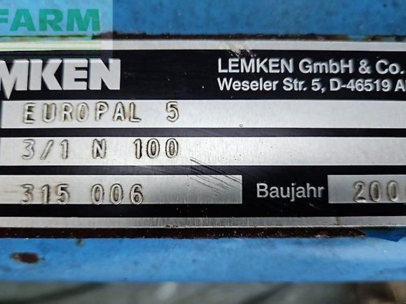 Lemken europal 5 4 schaar