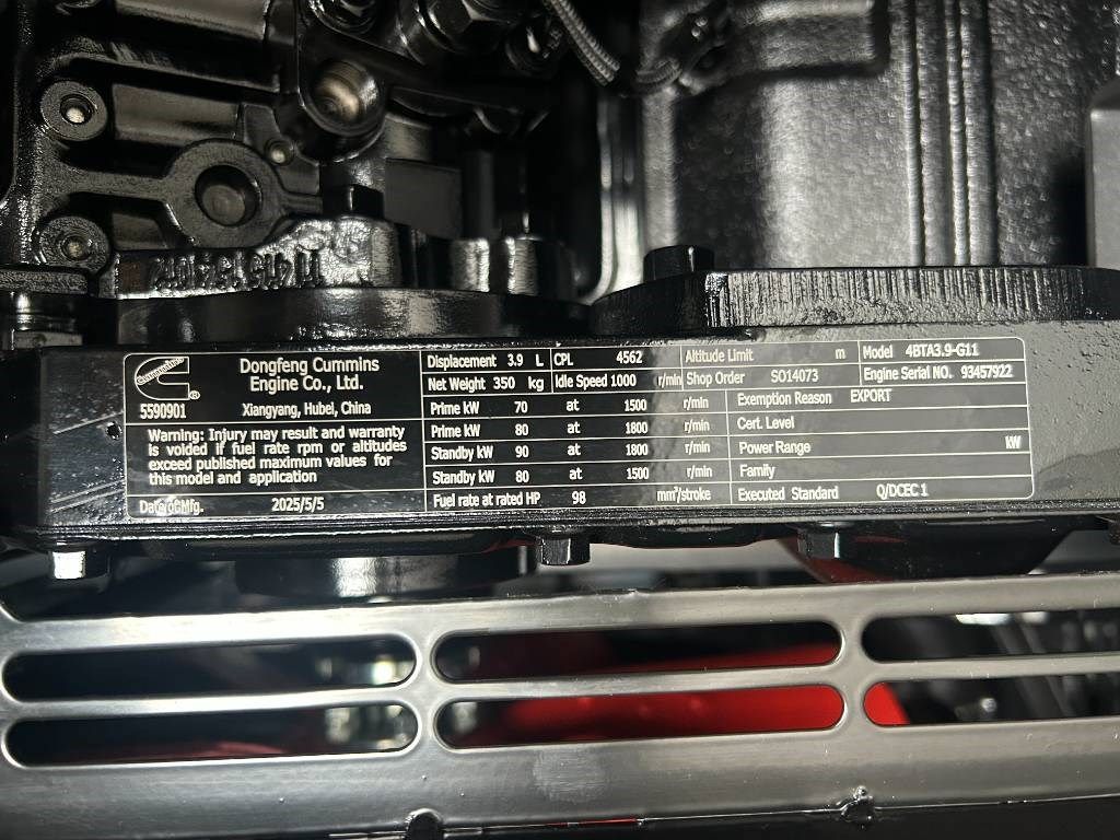 Cummins 4BTA3.9-G11 - 88 kVA Generator - DPX-25104