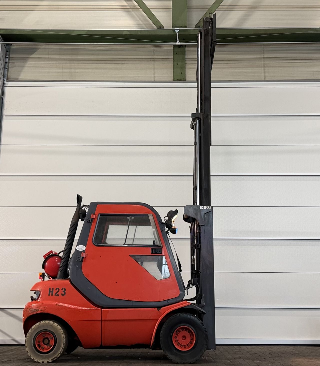 LPG heftruck Linde H30T-03, Triplex, Containerheftruck