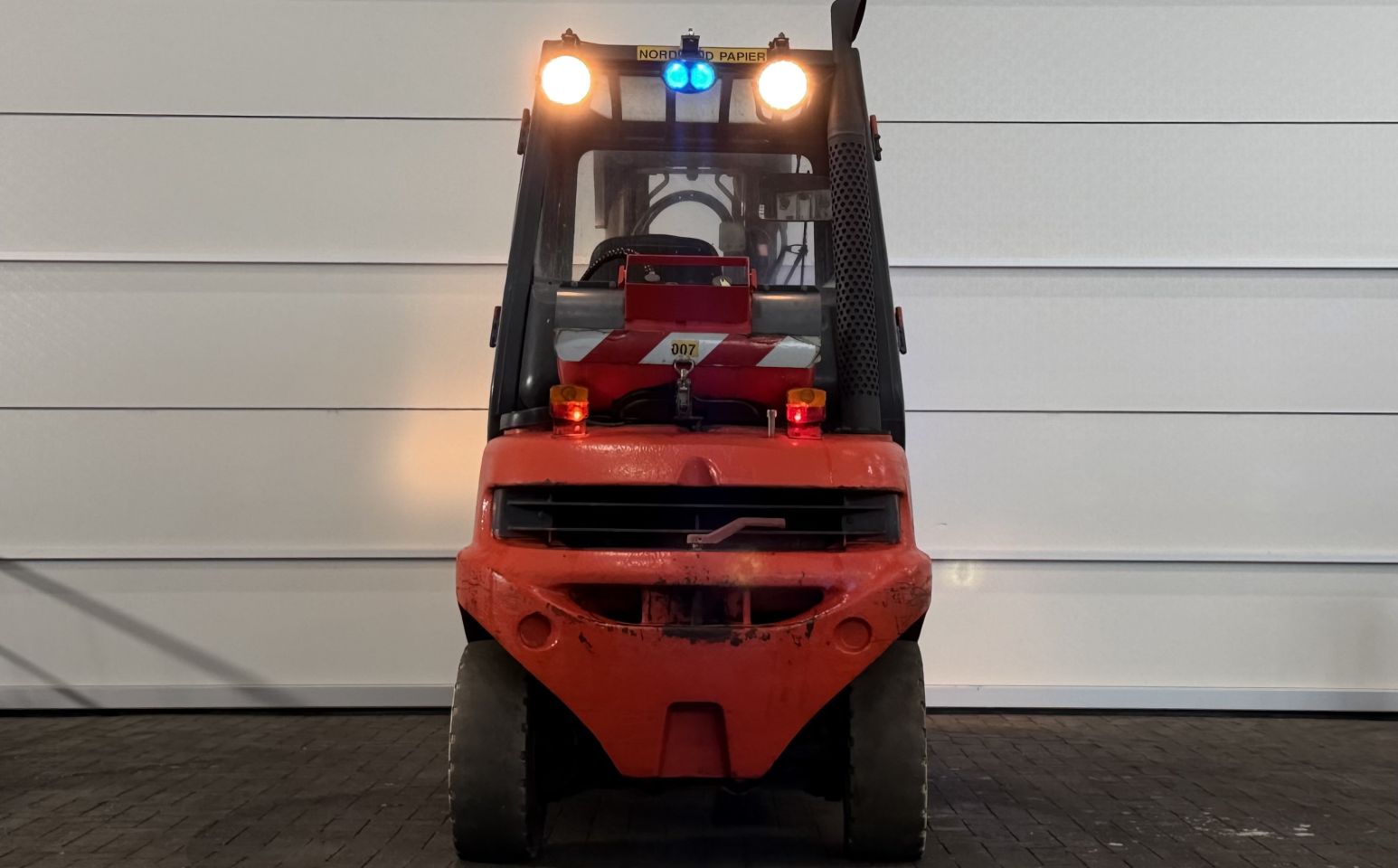 LPG heftruck Linde H30T-03, Triplex, Containerheftruck