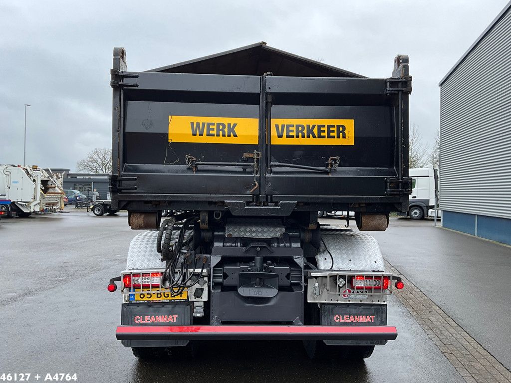 Volvo FMX 460 Euro 6 AJK 30 Ton haakarmsysteem + Container 16m³ met HMF 16 Tonmeter Z-kraan