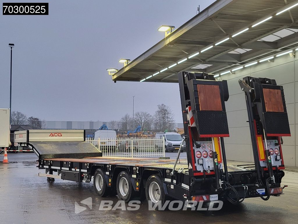 GVN LOWBED 3 axles NEW! Lift + Steering Axle Hydraulic Foldable Ramps