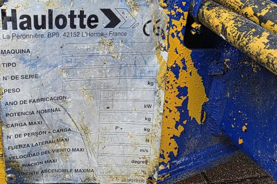 Haulotte H12SX Diesel, 4x4 Drive, 12m Working Height, 700kg