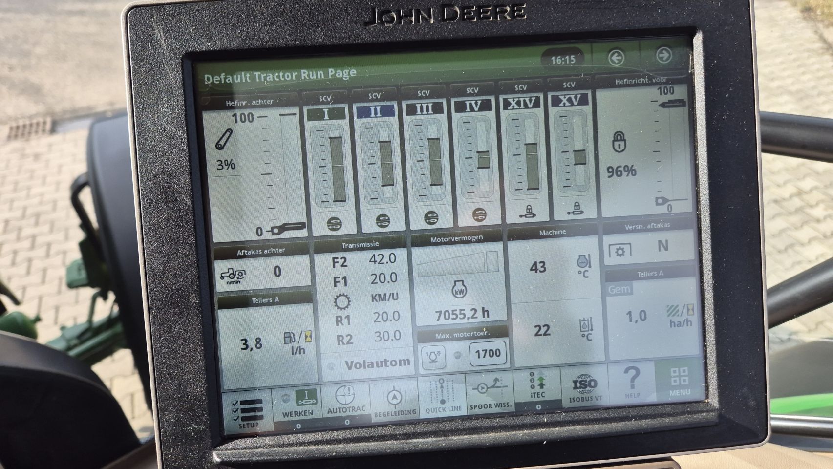 JOHN DEERE 6195R AP 40, Lucht, Fronthef PTO, AT-Ready