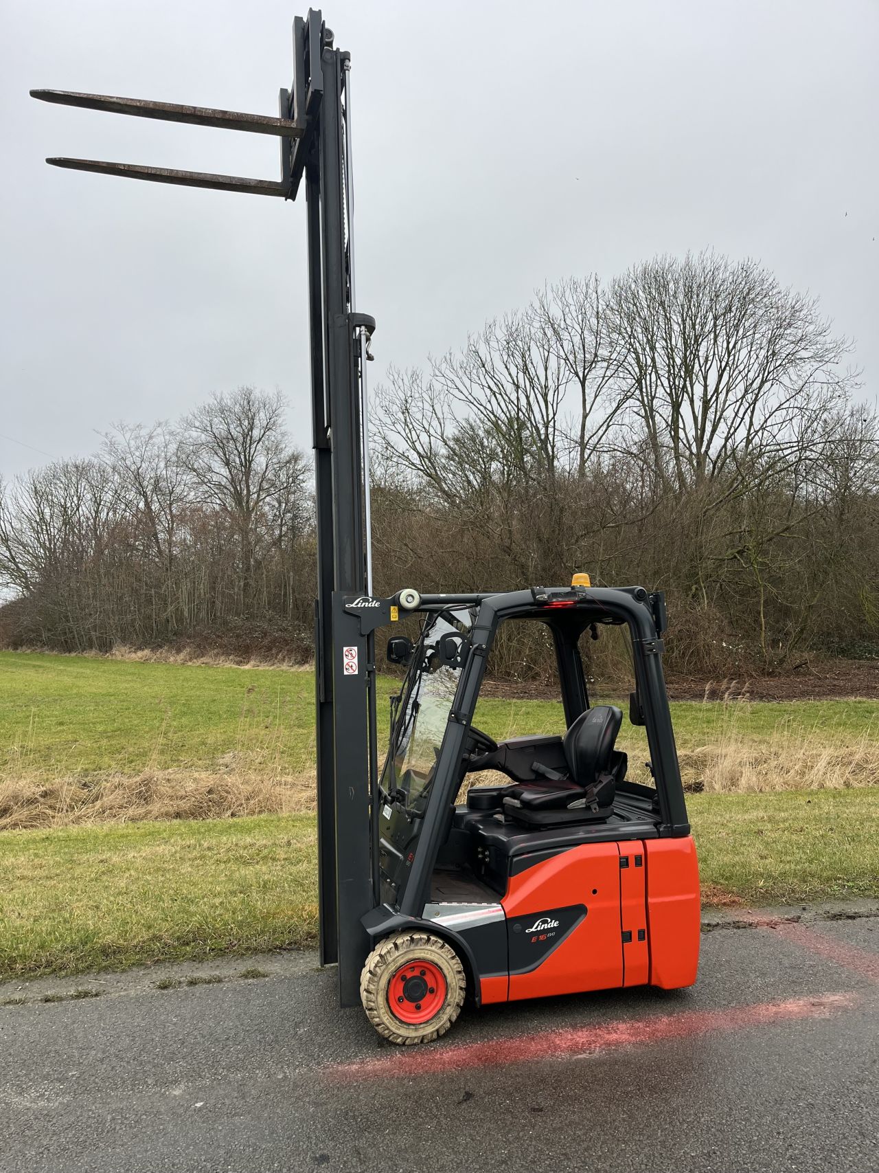 Linde E16C-02 elektrische heftruck triplo sideshift