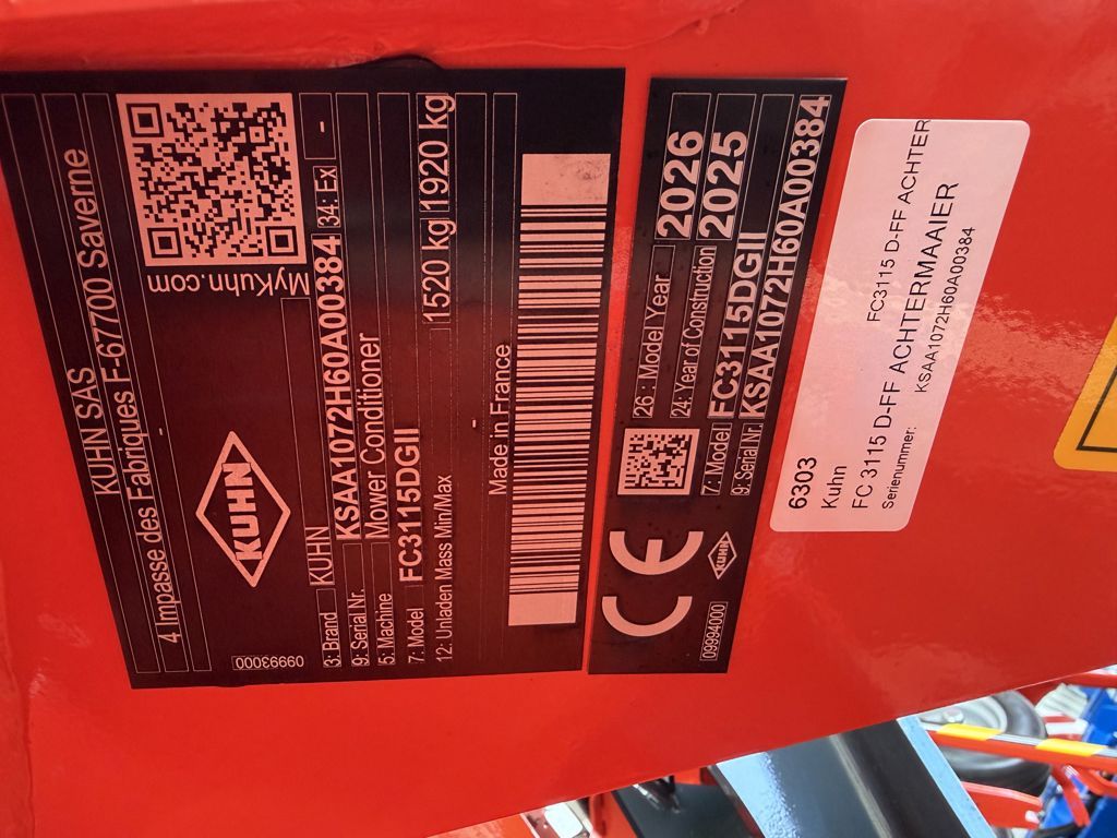 Kuhn FC3115 D-FF ACHTERMAAIER