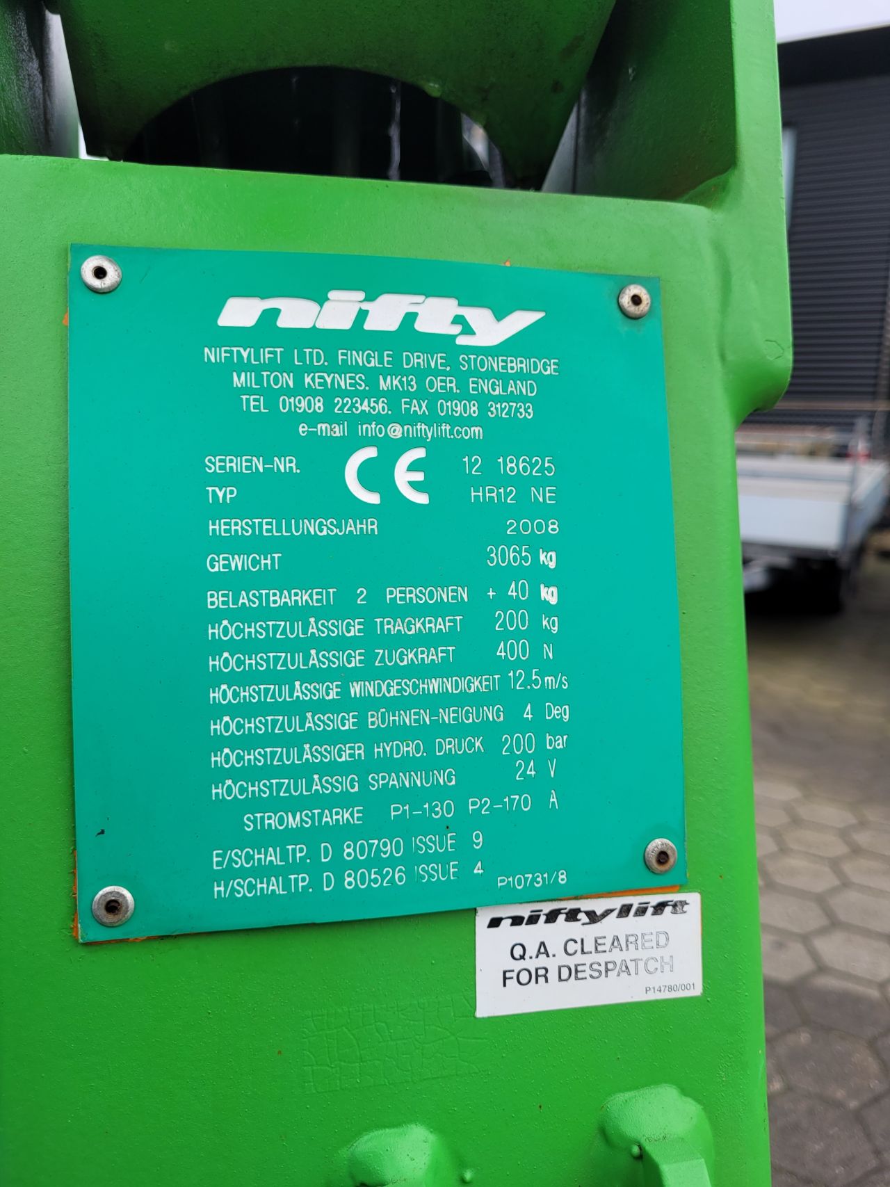 Nifty hr 12 elektrische Knikarm hoogwerker