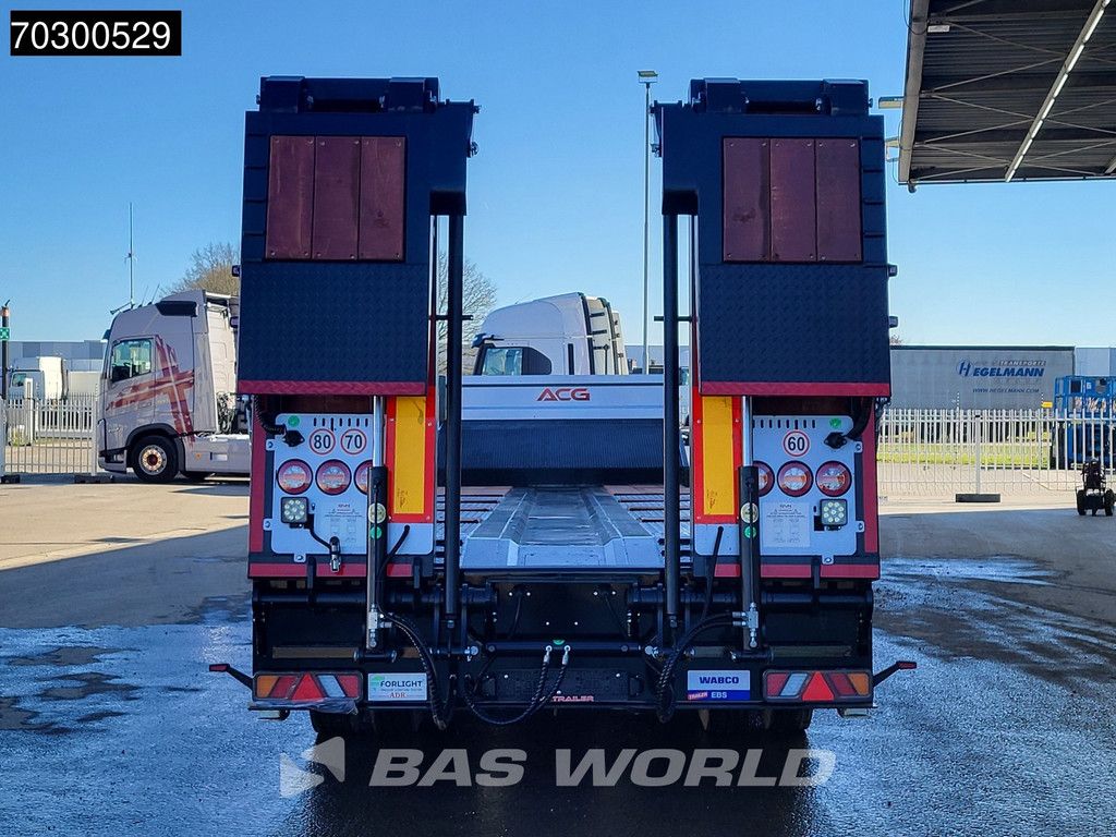 GVN LOWBED 4 axles NEW! Lifting Axle + 2x Steering Axle Hydraulic Ramps