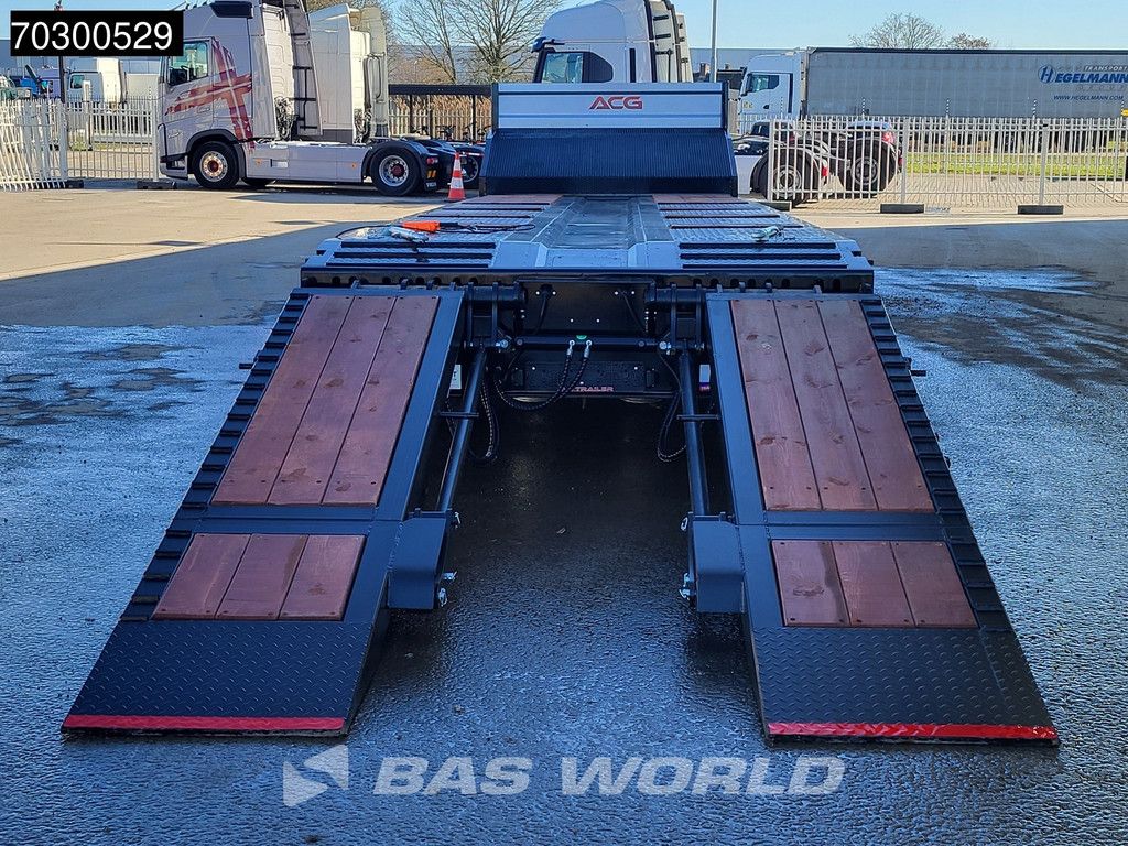 GVN LOWBED 4 axles NEW! Lifting Axle + 2x Steering Axle Hydraulic Ramps