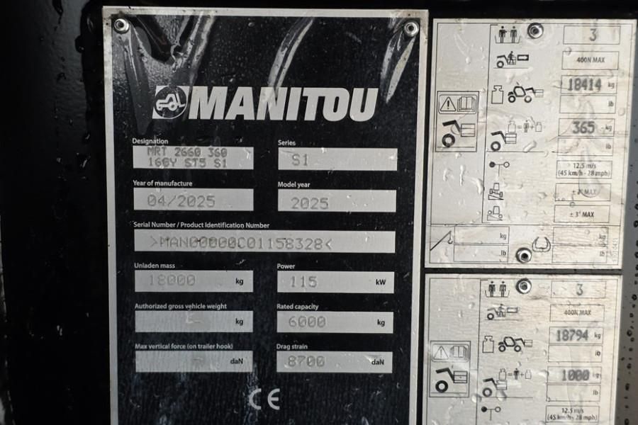 Manitou MRT2660 360 160Y ST5 S1 Valid inspection, *Guarant