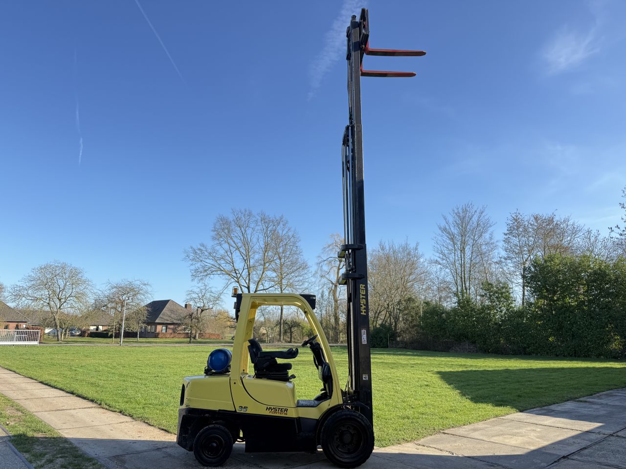 Hyster 3,5 tonner lpg heftruck triplex 6.4M freelift Sideshift