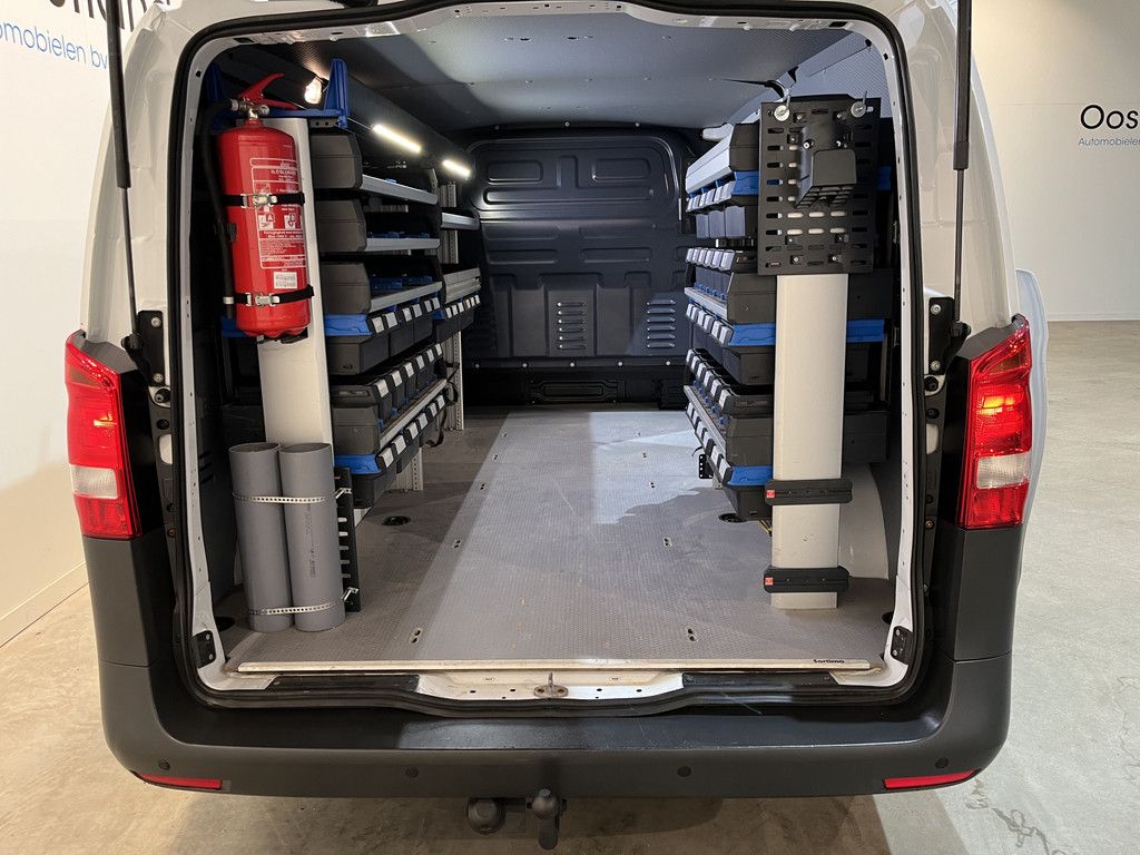 Mercedes-Benz Vito 114 CDI Lang Servicebus / Sortimo Inrichting / Euro 6 / Airco / Cruise Control / PDC / Trekhaak / Klep / 3-Zits