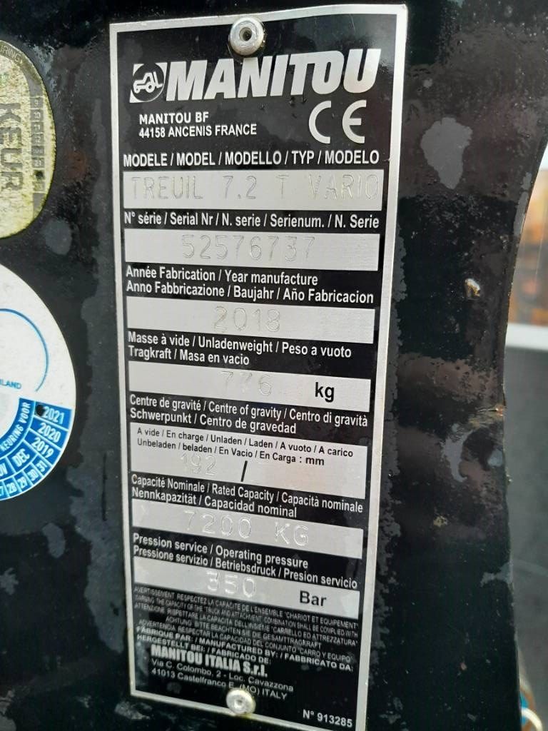 Manitou Winch 7.2 TON - Lier - Trieul
