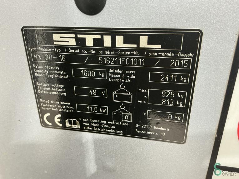 Gabelstapler Elektrisch Still RX20-16 2015 Drive-In-Kabine