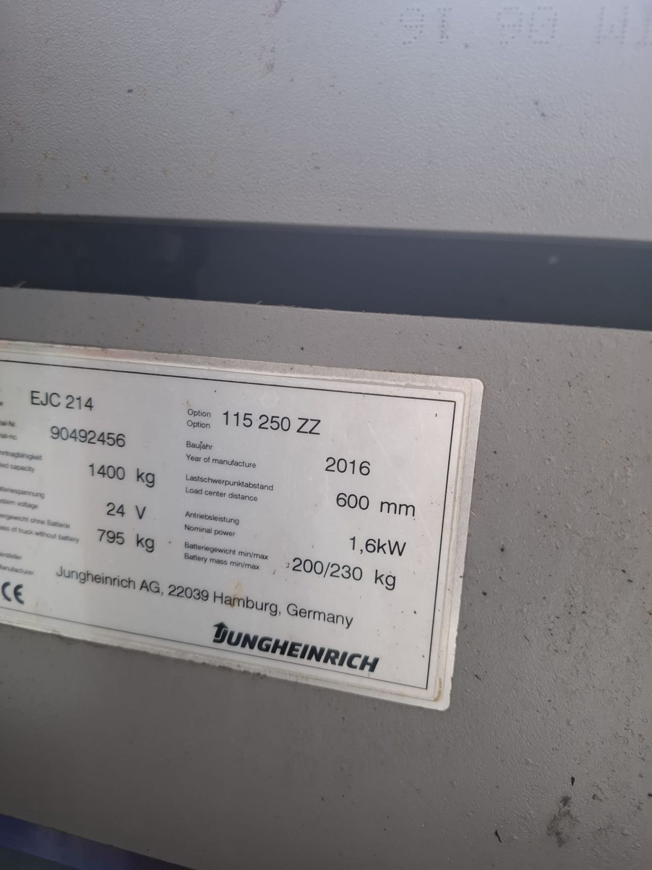 Jungheinrich stapelaar VK2520