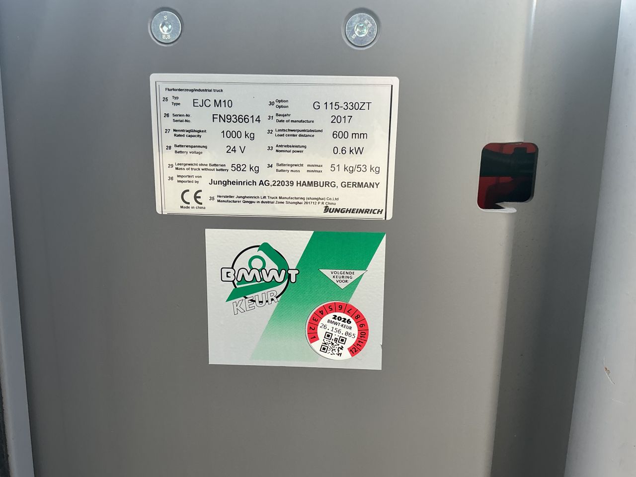 Jungheinrich stapelbaar bouwjaar 2017