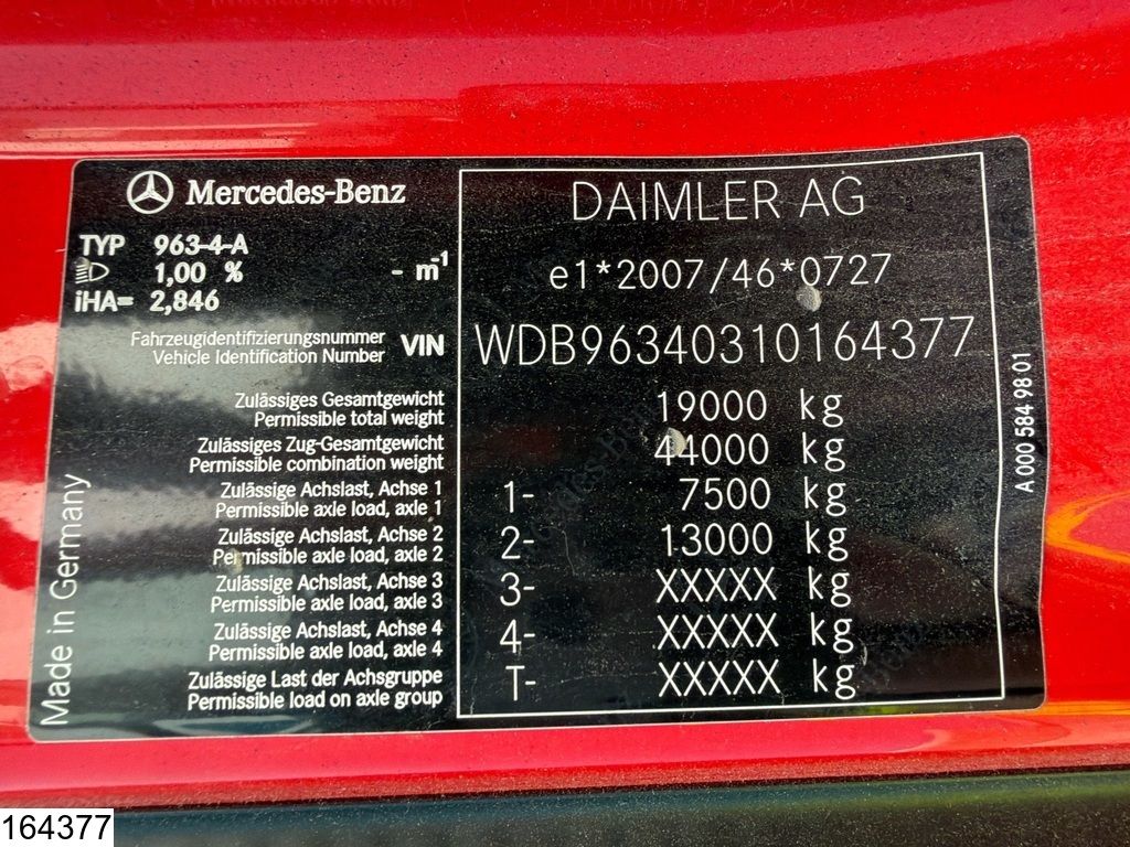 Mercedes Actros 1843 EURO 6, Retarder, Standairco