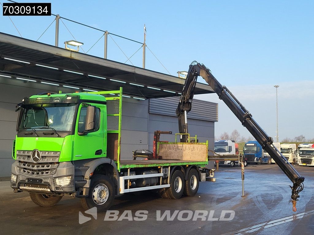 Mercedes Arocs 2636 6X4 HIAB 144 E-3 HIPRO Kran Crane Steelsuspension Big-Axle Euro 6