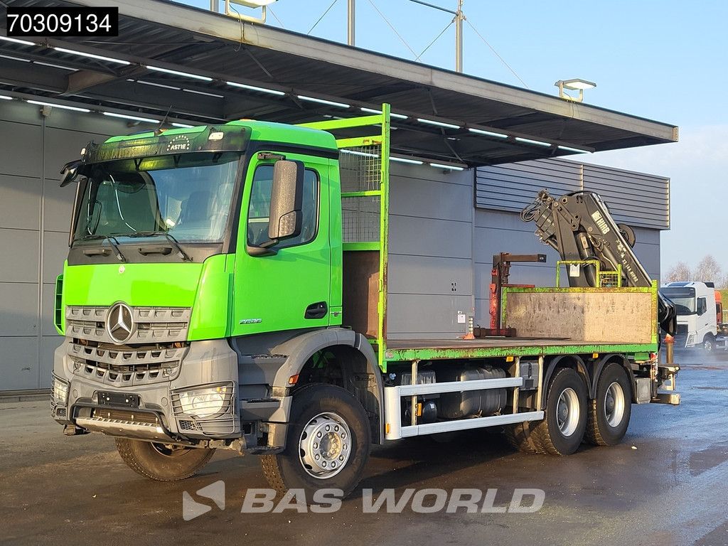Mercedes Arocs 2636 6X4 HIAB 144 E-3 HIPRO Kran Crane Steelsuspension Big-Axle Euro 6