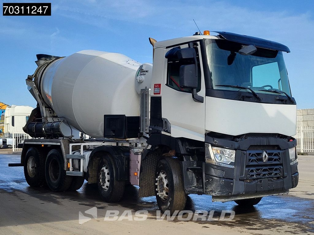 Renault C 430 8X4 9m3 Stetter Mixer Steel suspension Automatic Euro 6