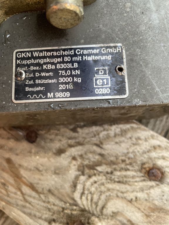 Onbekend K80 aanhangerkoppeling/kipperplaat