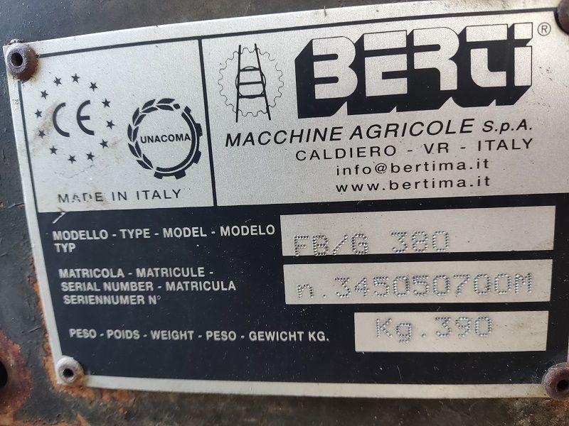 BERTI armklepmaaier (type FB/G 380, 100 cm., i.g.s.)