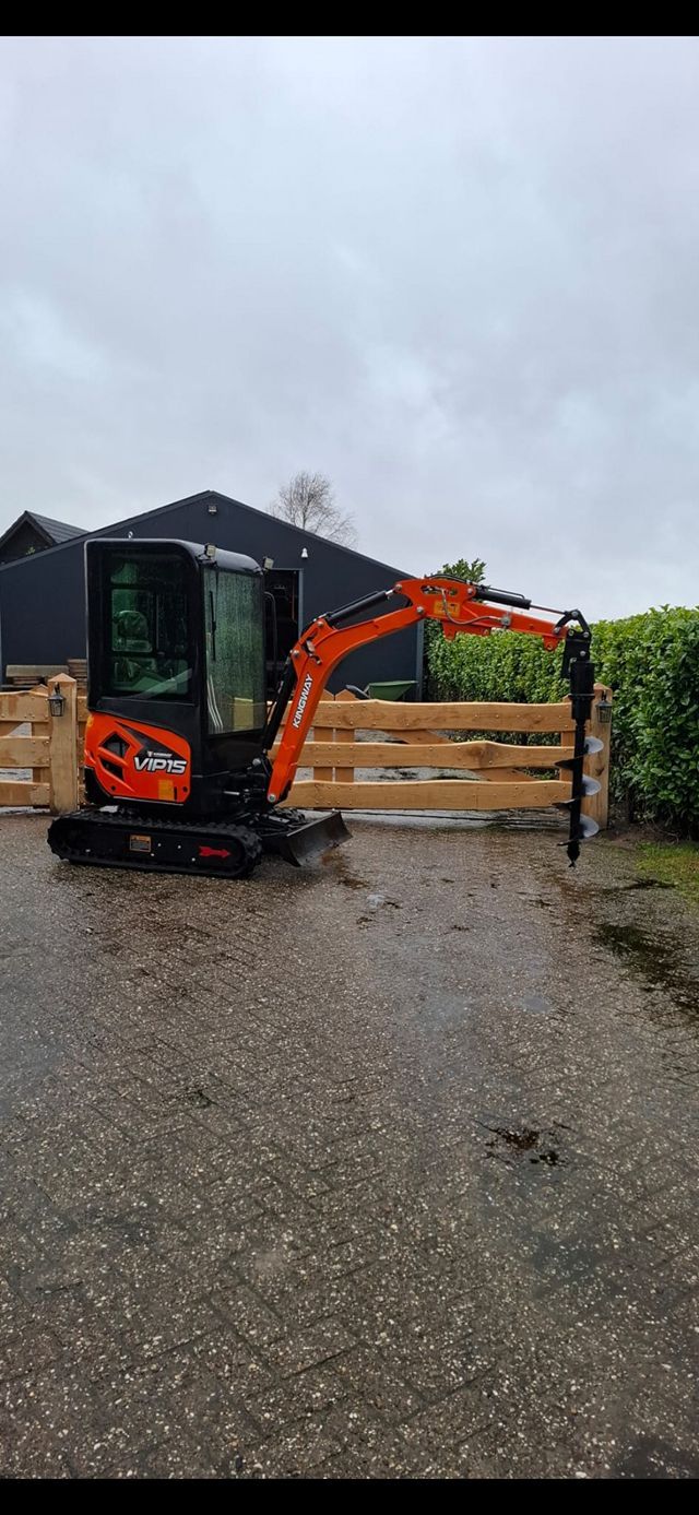 Minibagger Kingway VIP15, Joysticks, Knickmatick, Lieferung