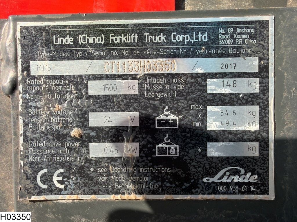 Linde MT 15 Linde MT15