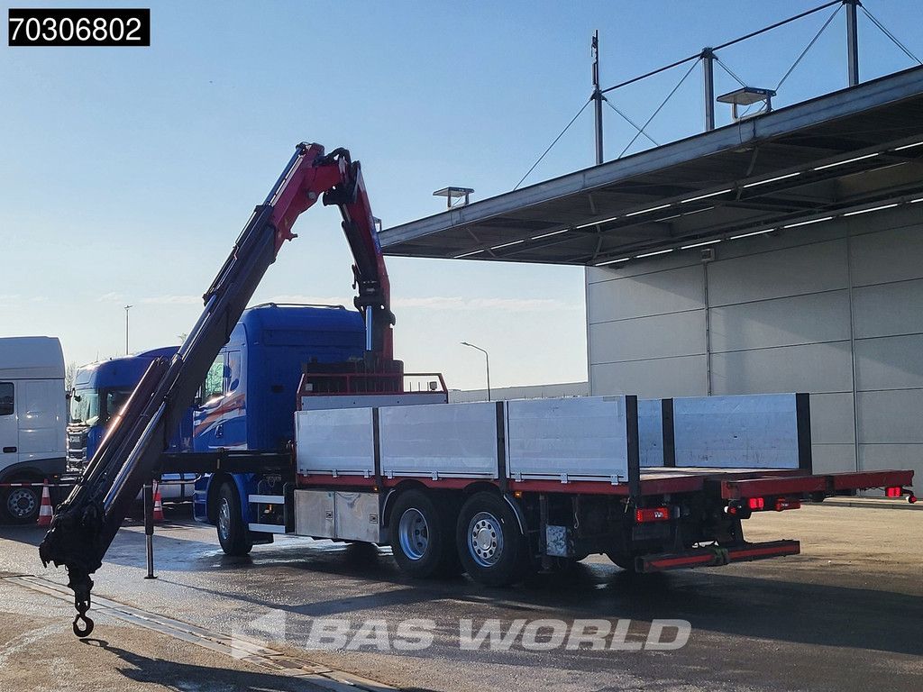 Scania R R520 6X2 HMF 3220-K7 Kran Crane Lift+steering axle Air suspension retarder Euro 6
