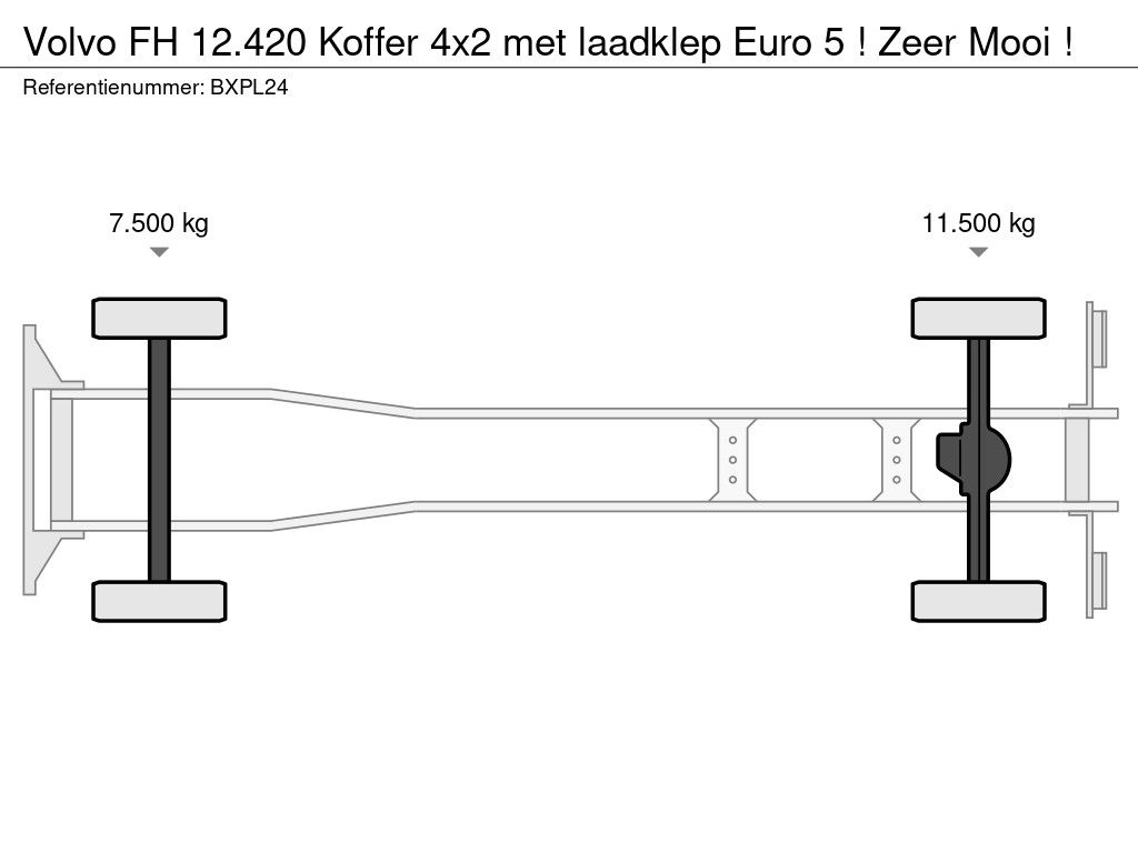 Volvo FH 12.420 Koffer 4x2 met laadklep Euro 5 ! Zeer Mooi !