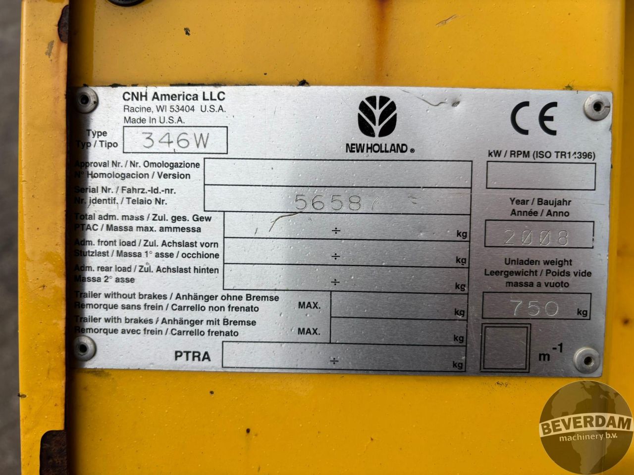 New Holland 346W Pick up