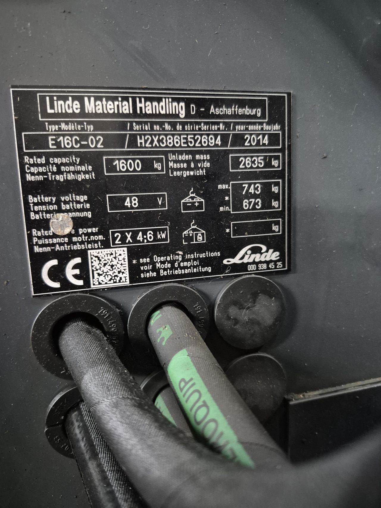 Linde E16C-02 bj 2014 triplex freelift sideshift 4.620 mm