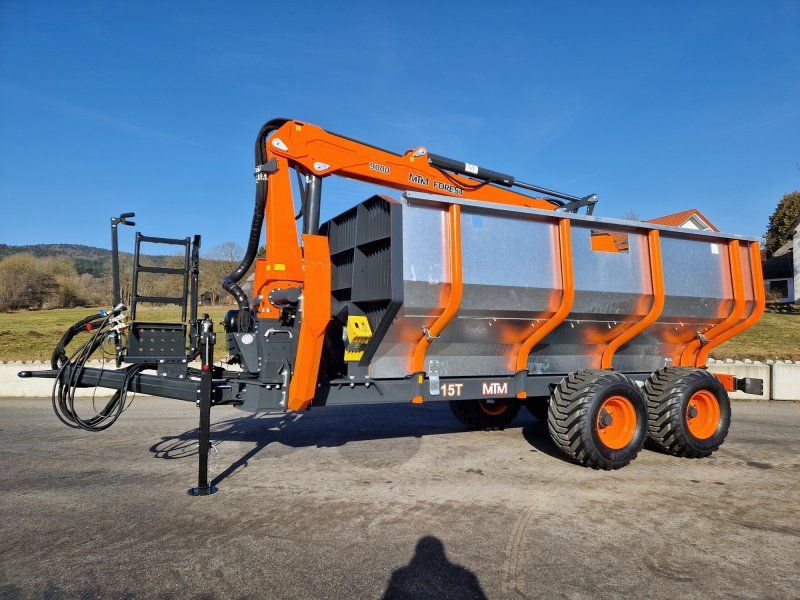 MTM 15T 15to Rückewagen 9,8m Kran Druckluft Astwanne Funk