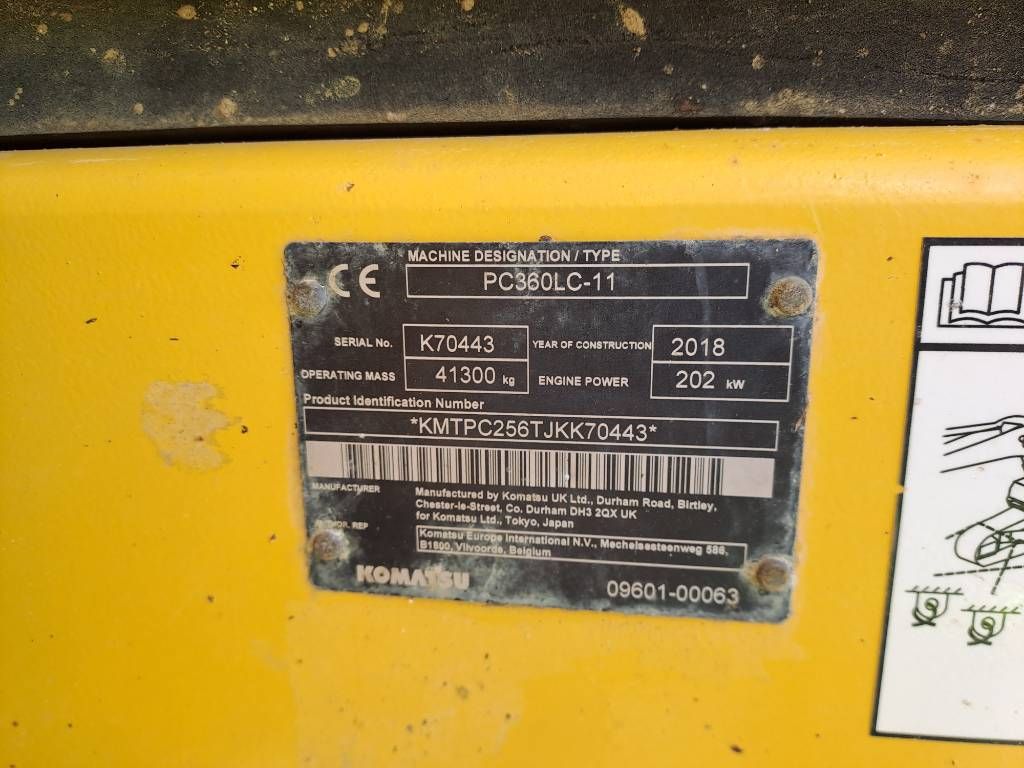 Komatsu PC360LC-11 (17m Longreach + Full Topcon 3D GPS)