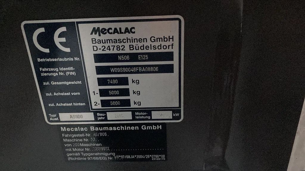 Mecalac 8 tons uitvoerig keurige shovel