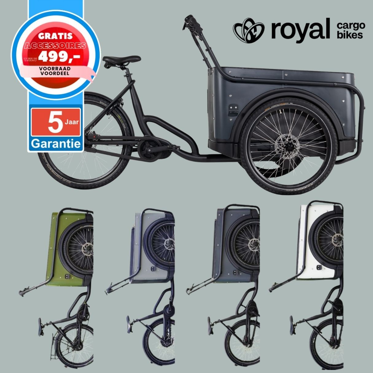 Royal Cargo Bike elektrische bakfiets Nederlandse bakfietsen
