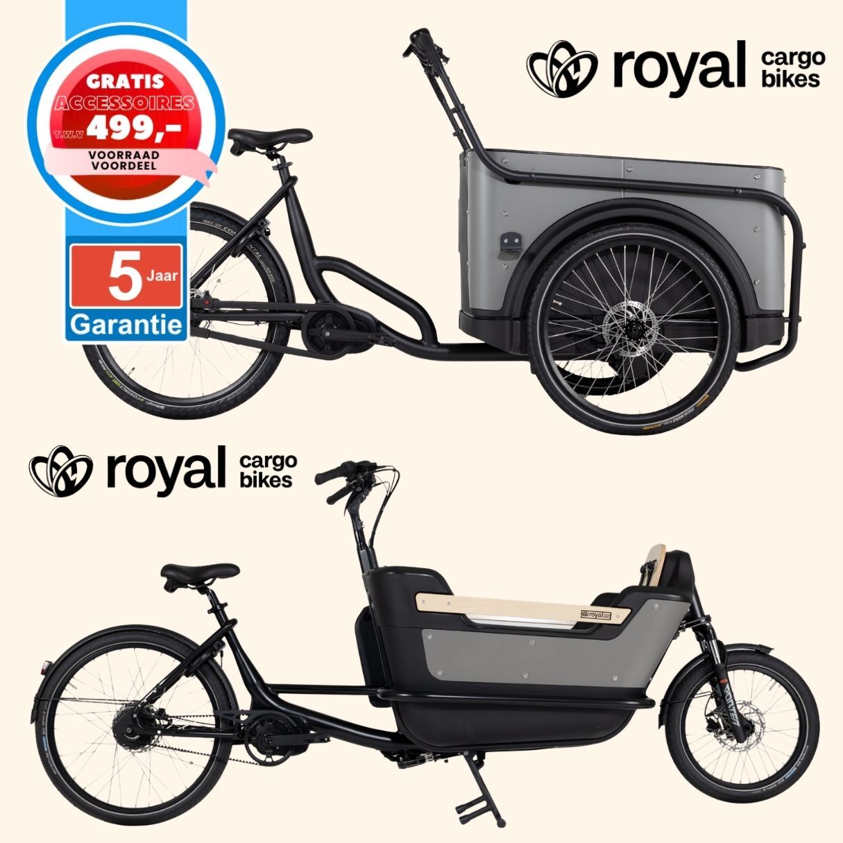 Royal Cargo Bike elektrische bakfiets Nederlandse bakfietsen