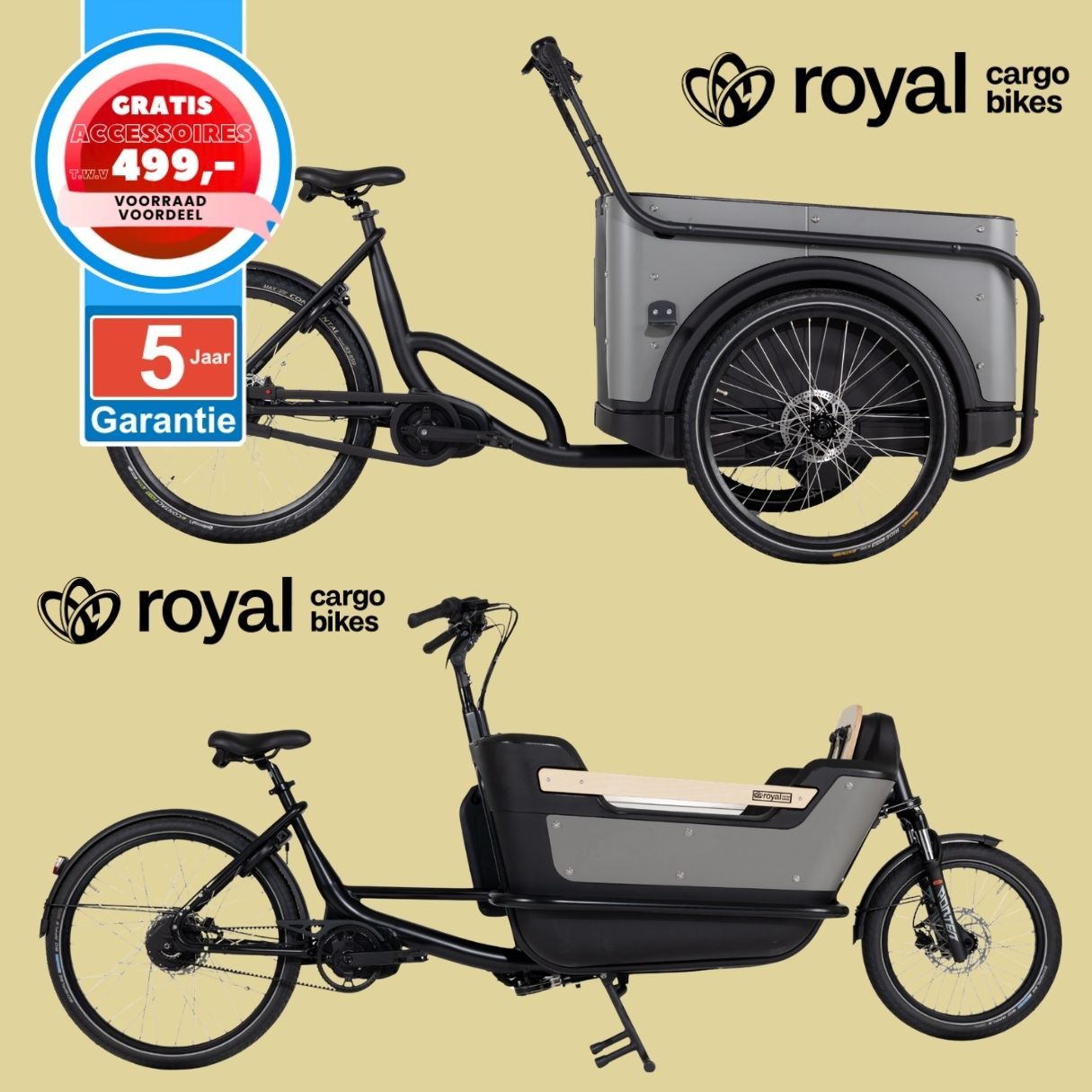 Royal Cargo Bike elektrische bakfiets Nederlandse bakfietsen