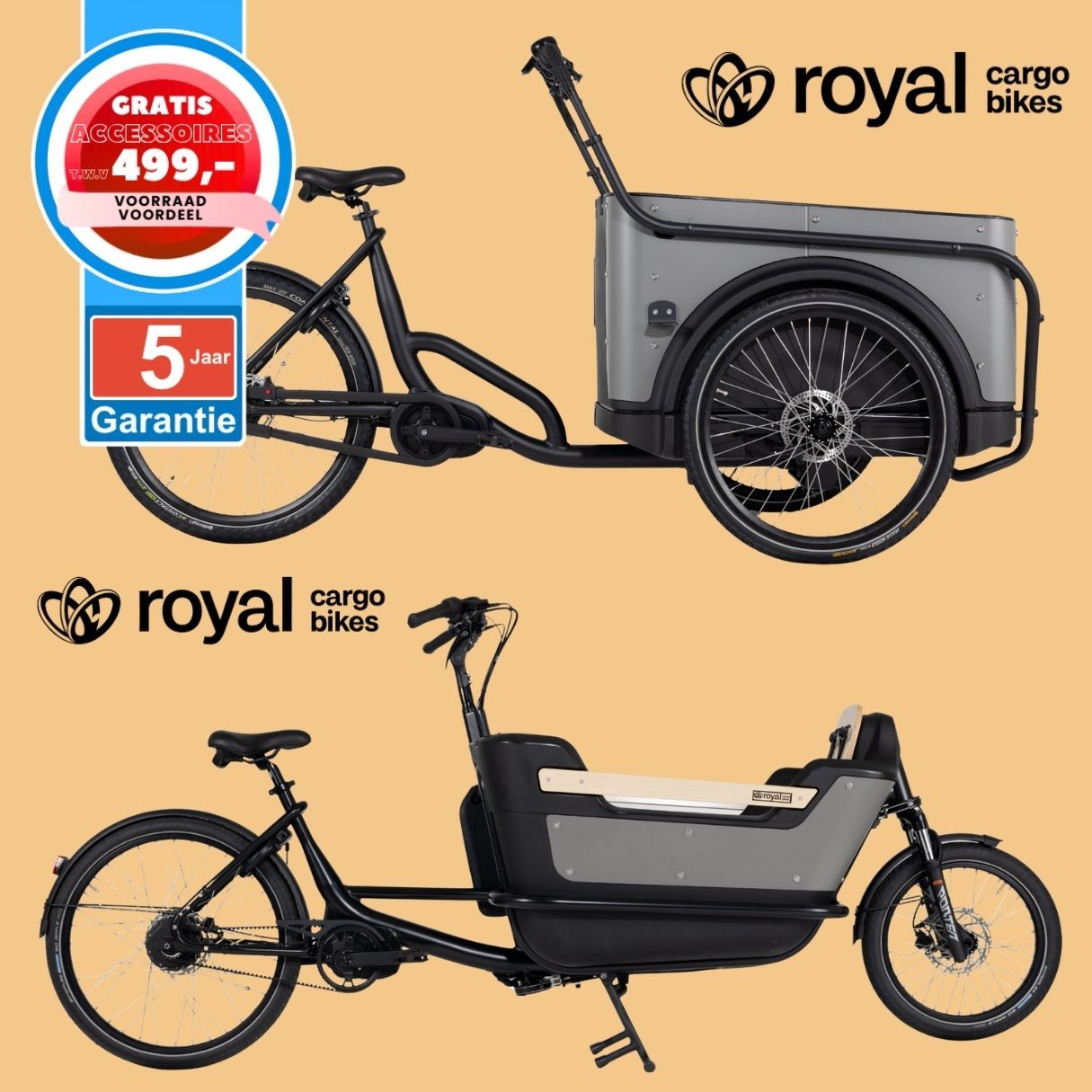 Royal Cargo Bike elektrische bakfiets Nederlandse bakfietsen