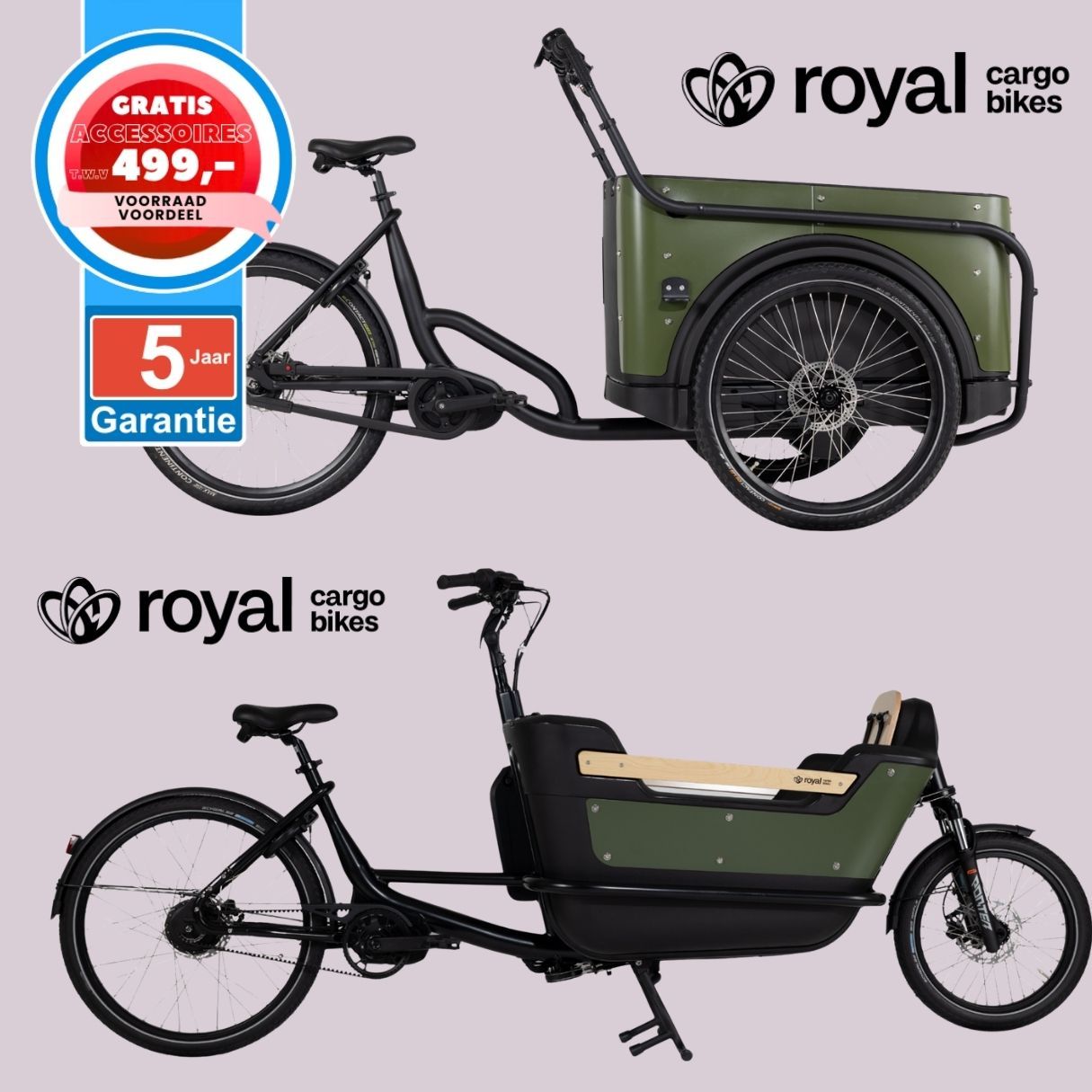 Royal Cargo Bike elektrische bakfiets Nederlandse bakfietsen