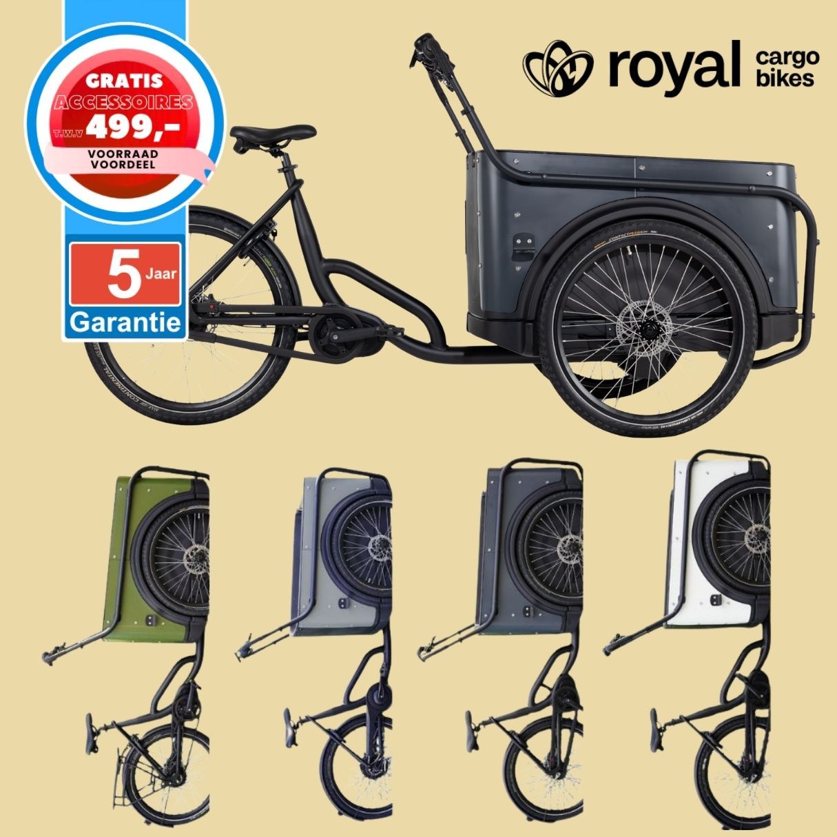 Royal Cargo Bike elektrische bakfiets Nederlandse bakfietsen