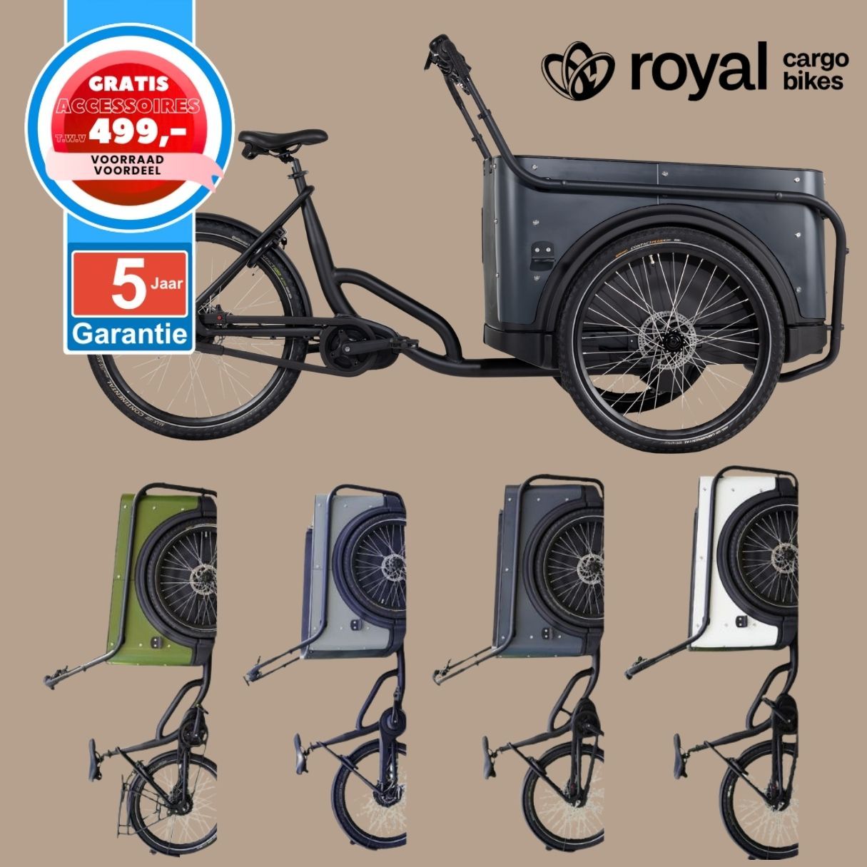 Royal Cargo Bike elektrische bakfiets Nederlandse bakfietsen