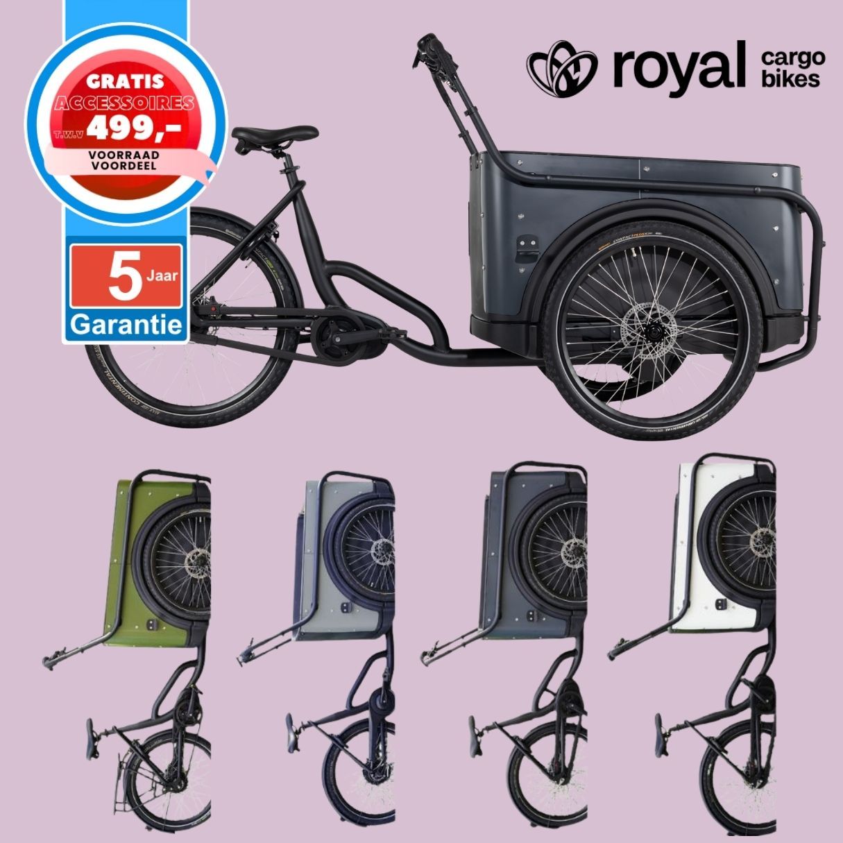 Royal Cargo Bike elektrische bakfiets Nederlandse bakfietsen