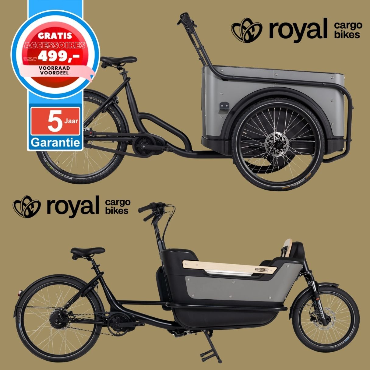 Royal Cargo Bike elektrische bakfiets Nederlandse bakfietsen